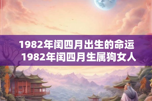 1982年闰四月出生的命运  1982年闰四月生属狗女人命运