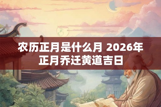 农历正月是什么月 2026年正月乔迁黄道吉日