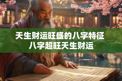 天生财运旺盛的八字特征 八字超旺天生财运