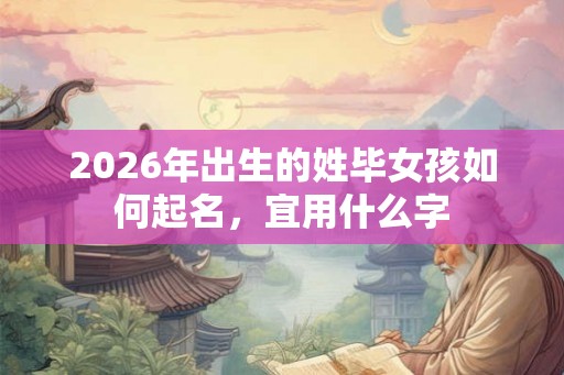 2026年出生的姓毕女孩如何起名，宜用什么字