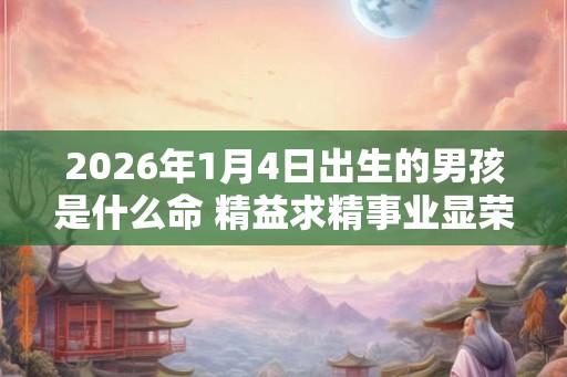 2026年1月4日出生的男孩是什么命 精益求精事业显荣