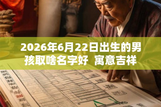 2026年6月22日出生的男孩取啥名字好 寓意吉祥 2026年6月22日出生的男孩取啥名字好 寓意吉祥
