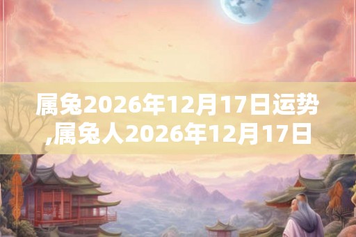 属兔2026年12月17日运势,属兔人2026年12月17日财运,生肖兔2026年12月17日运势