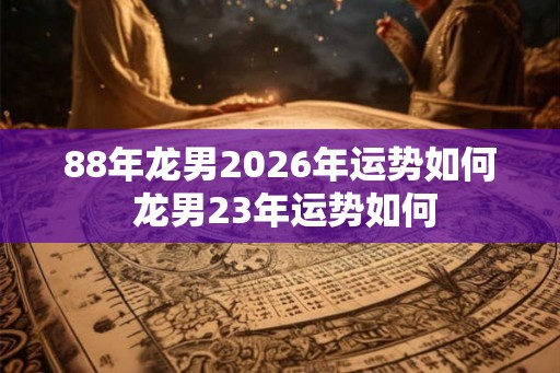 88年龙男2026年运势如何 龙男23年运势如何