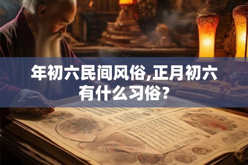 年初六民间风俗,正月初六有什么习俗？