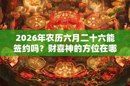 2026年农历六月二十六能签约吗？财喜神的方位在哪？