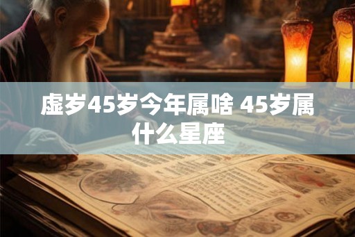 虚岁45岁今年属啥 45岁属什么星座