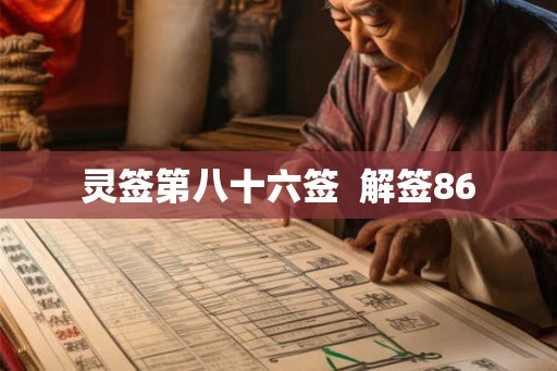 灵签第八十六签  解签86