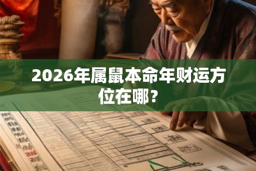 2026年属鼠本命年财运方位在哪？