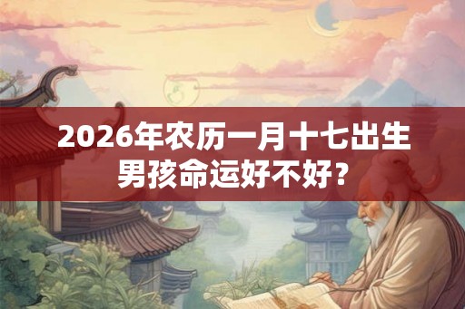 2026年农历一月十七出生男孩命运好不好？
