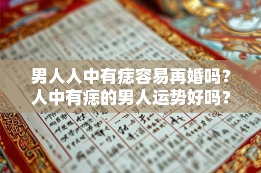 男人人中有痣容易再婚吗？人中有痣的男人运势好吗？