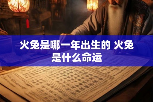 火兔是哪一年出生的 火兔是什么命运