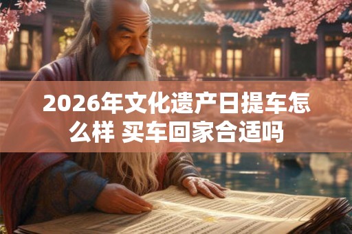 2026年文化遗产日提车怎么样 买车回家合适吗 2026年文化遗产日提车怎么样 买车回家合适吗