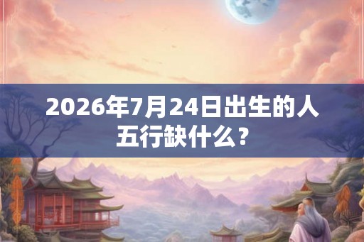 2026年7月24日出生的人五行缺什么？