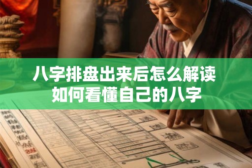 八字排盘出来后怎么解读 如何看懂自己的八字