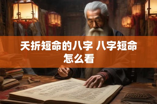夭折短命的八字 八字短命怎么看