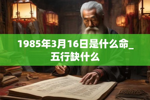 1985年3月16日是什么命_五行缺什么
