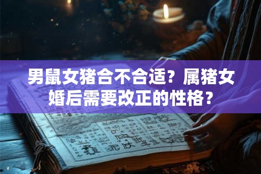 男鼠女猪合不合适？属猪女婚后需要改正的性格？