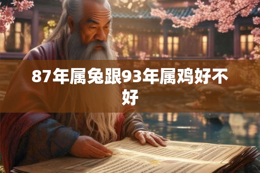87年属兔跟93年属鸡好不好
