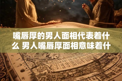 嘴唇厚的男人面相代表着什么 男人嘴唇厚面相意味着什么