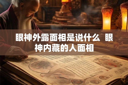 眼神外露面相是说什么  眼神内藏的人面相
