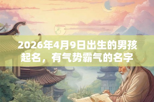 2026年4月9日出生的男孩起名，有气势霸气的名字
