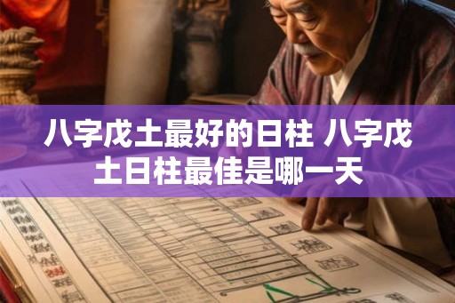 八字戊土最好的日柱 八字戊土日柱最佳是哪一天