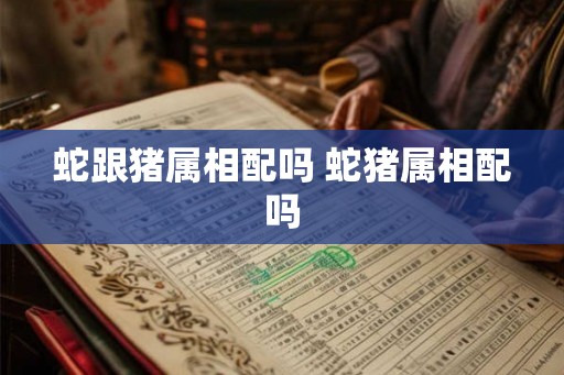 蛇跟猪属相配吗 蛇猪属相配吗