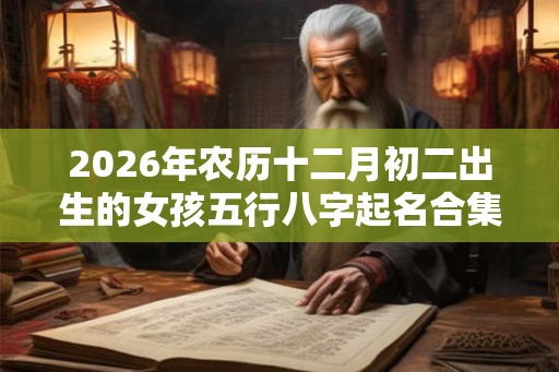 2026年农历十二月初二出生的女孩五行八字起名合集