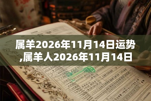 属羊2026年11月14日运势,属羊人2026年11月14日财运,生肖羊2026年11月14日运势