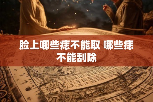 脸上哪些痣不能取 哪些痣不能刮除