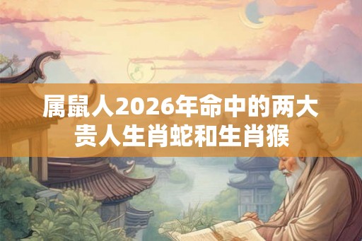 属鼠人2026年命中的两大贵人生肖蛇和生肖猴 属鼠人2026年命中的两大贵人生肖蛇和生肖猴