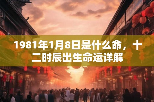 1981年1月8日是什么命，十二时辰出生命运详解