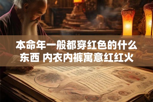 本命年一般都穿红色的什么东西 内衣内裤寓意红红火火