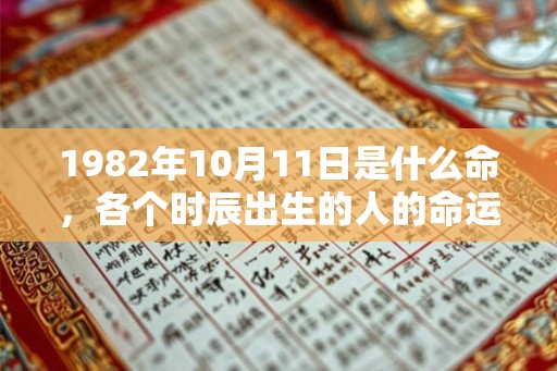 1982年10月11日是什么命，各个时辰出生的人的命运
