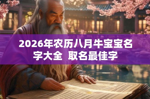 2026年农历八月牛宝宝名字大全 取名最佳字 2026年农历八月牛宝宝名字大全 取名最佳字