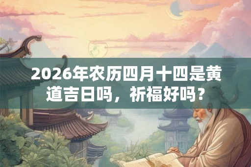 2026年农历四月十四是黄道吉日吗，祈福好吗？