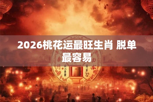 2026桃花运最旺生肖 脱单最容易 2026桃花运最旺生肖 脱单最容易