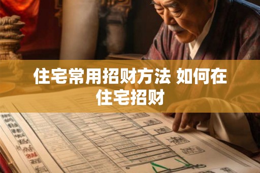 住宅常用招财方法 如何在住宅招财