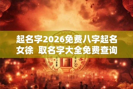 起名字2026免费八字起名女徐  取名字大全免费查询2026姓徐