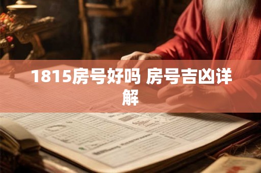 1815房号好吗 房号吉凶详解 1815房号好吗 房号吉凶详解