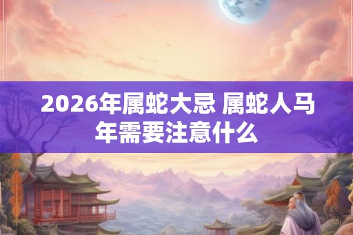 2026年属蛇大忌 属蛇人马年需要注意什么