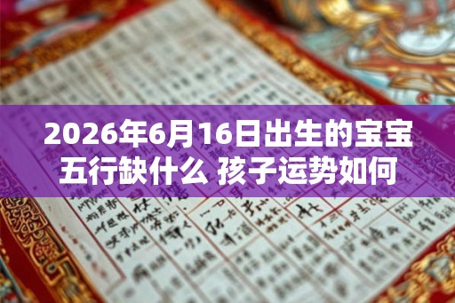 2026年6月16日出生的宝宝五行缺什么 孩子运势如何