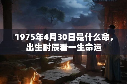 1975年4月30日是什么命，出生时辰看一生命运