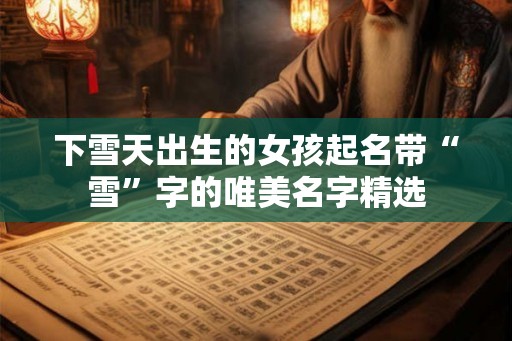 下雪天出生的女孩起名带“雪”字的唯美名字精选