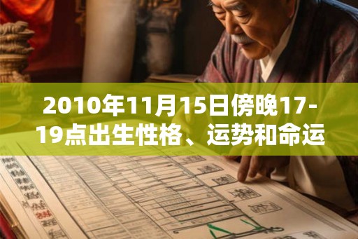 2010年11月15日傍晚17-19点出生性格、运势和命运 2010年11月15日傍晚17-19点出生性格、运势和命运
