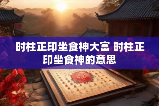 时柱正印坐食神大富 时柱正印坐食神的意思