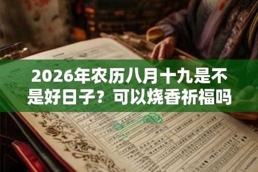 2026年农历八月十九是不是好日子?可以烧香祈福吗? 2026年农历八月十九是不是好日子?可以烧香祈福吗?