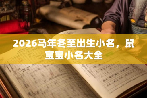 2026马年冬至出生小名，鼠宝宝小名大全