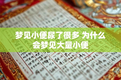 梦见小便尿了很多 为什么会梦见大量小便